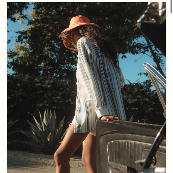 Anthropologie reversible canvas hat new without tags one size - Picture 8 of 11